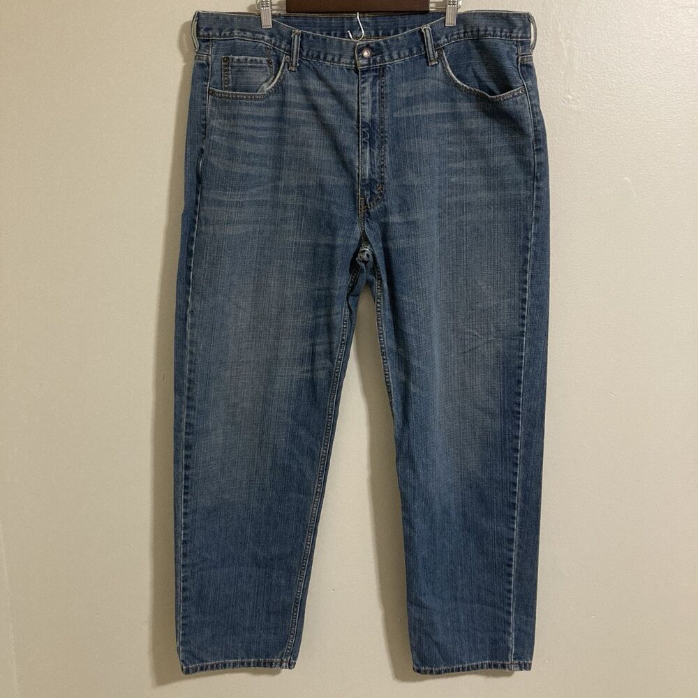 Levi 550 Relaxed Fit 5 Pocket Men’s Jeans 44x34 Light Wash Big & Tall